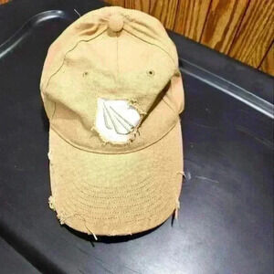 Powercap khaki distressed lighted ball cap